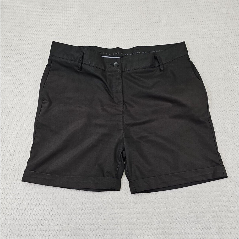 Haus Of Grey WW Heather Grey Golf Shorts Womens Size 10 Black Outdoor